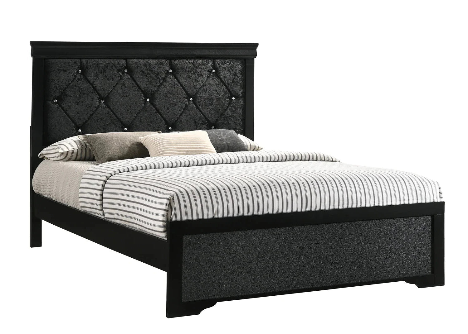 amalia black panel youth bedroom set