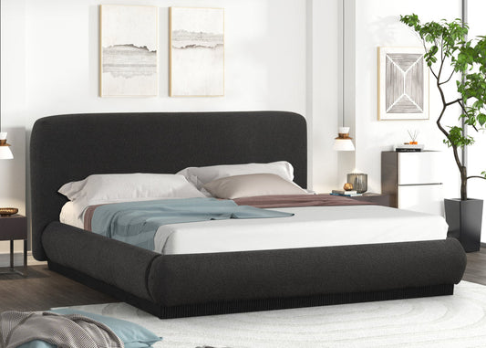 Annie Black Fabric Platform Bed