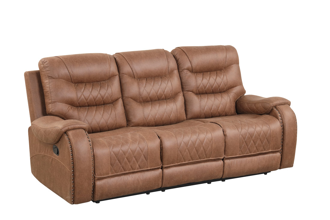 3pcs Ashley Light Brown Palomino Reclining Sofa Set