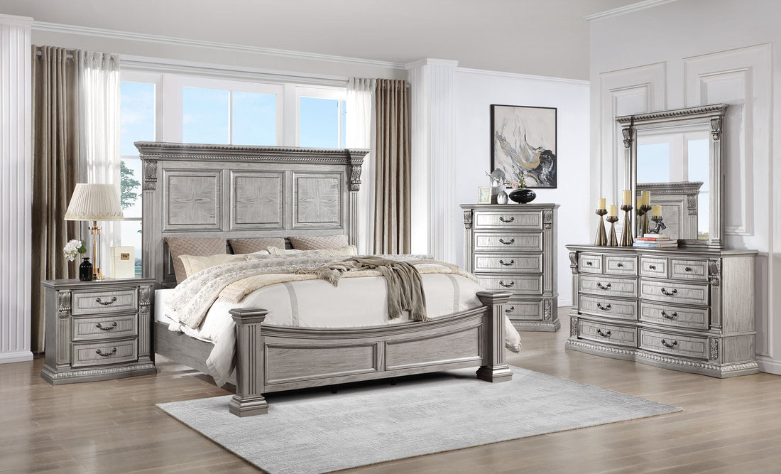 5pcs B2010 Wood Bedroom Set