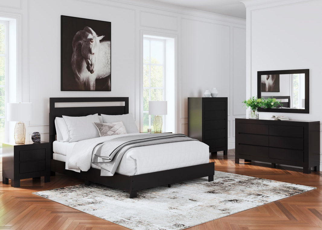 5pcs Ashley B4808 Black Bedroom Set