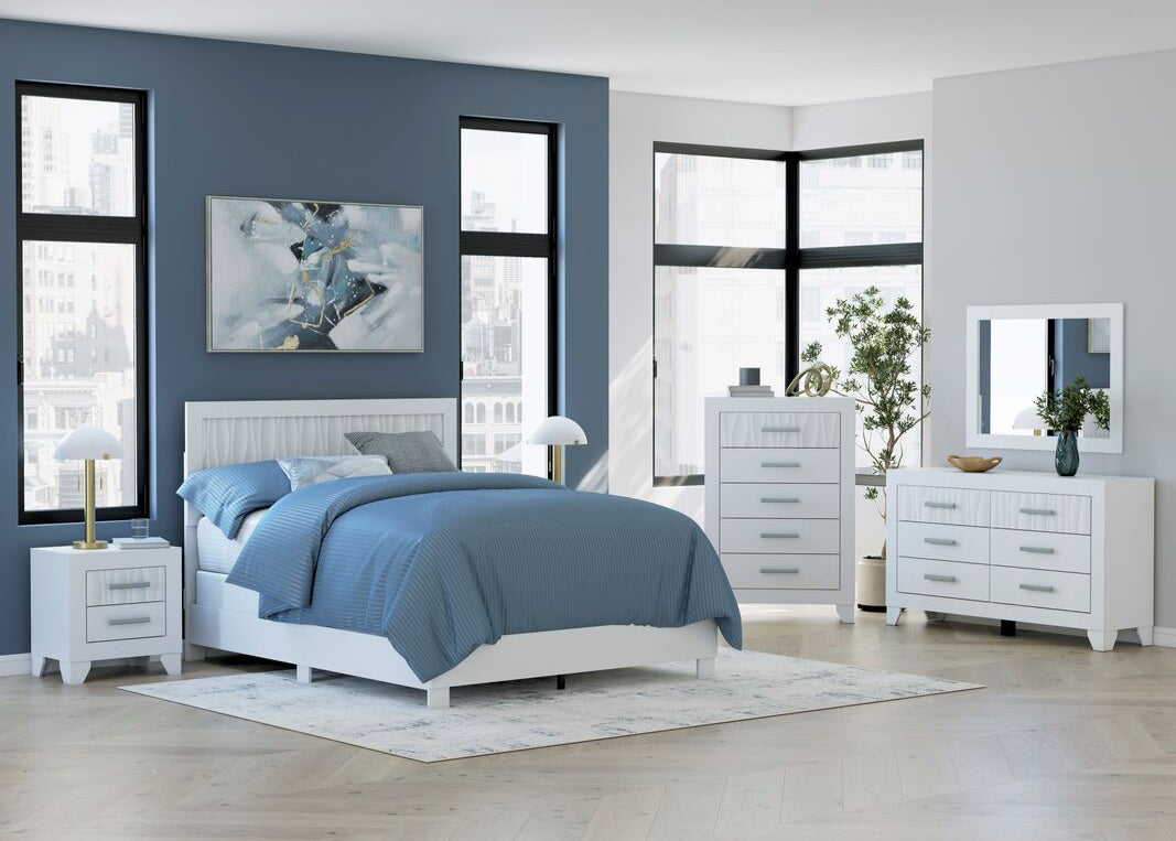 5pcs Ashley B4809 White Bedroom Set