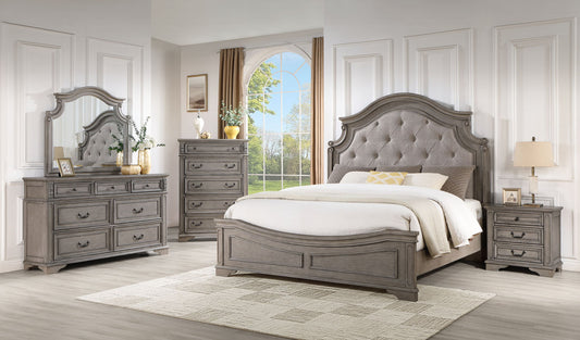 5pcs or 4pcs B6010 Antique Grey Bedroom Set