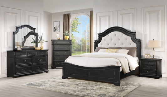 5pcs or 4pcs B6020 Antique Black Bedroom Set