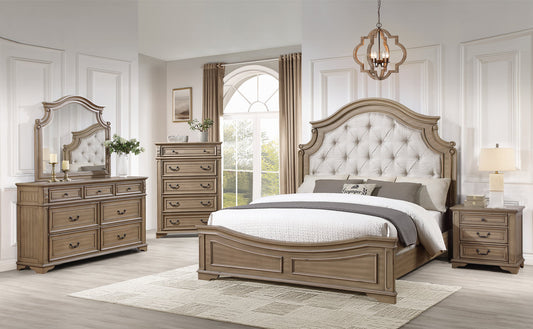 5pcs or 4pcs B6030 Light Brown Bedroom Set