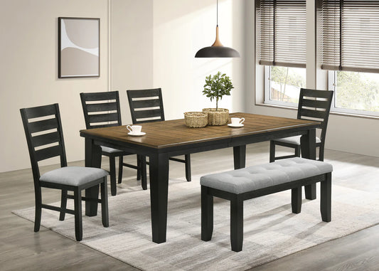 6pcs Bardstown Charcoal Extendable Dining Set