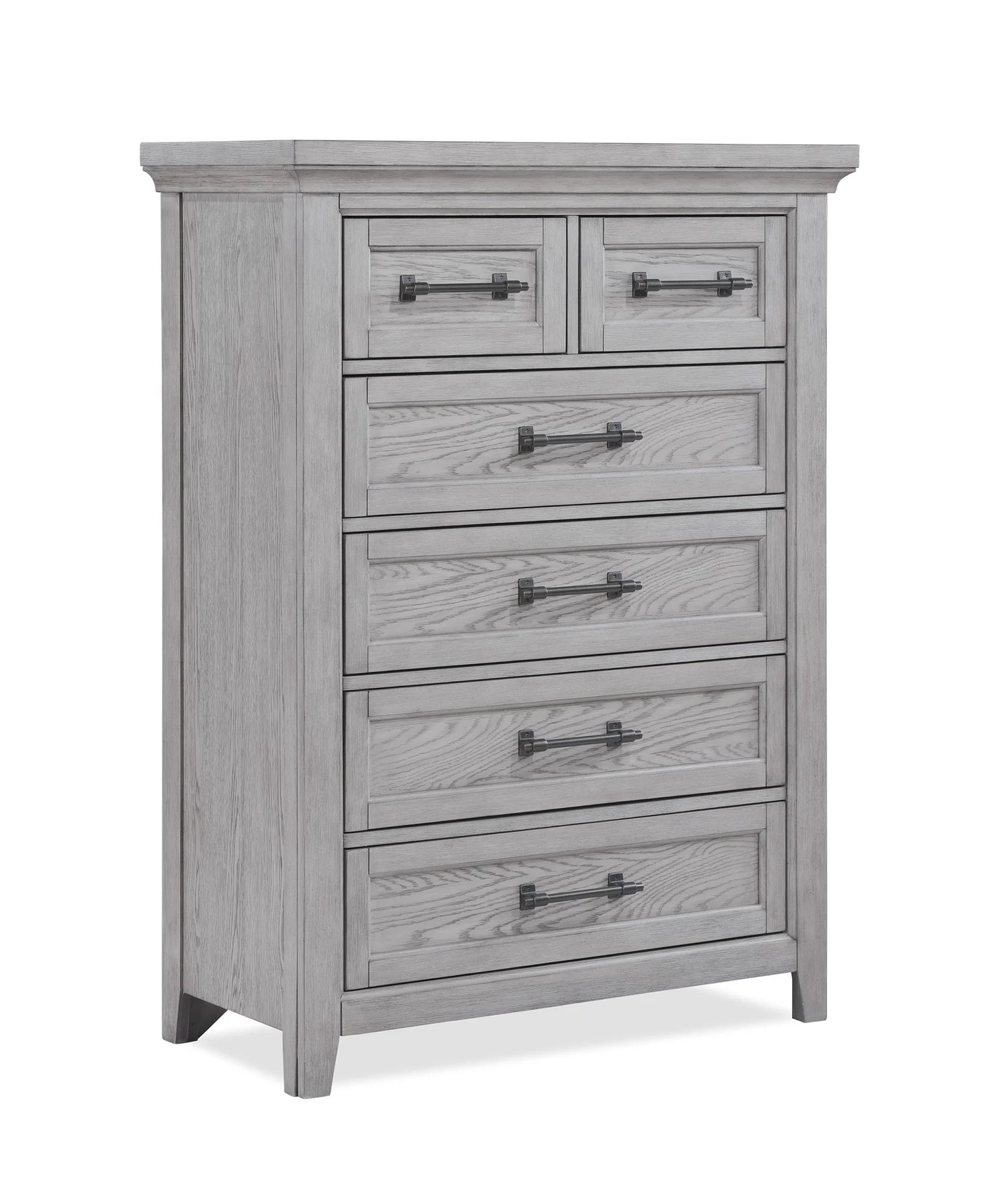 5pcs Beckett Grey Wood Finish Bedroom Set