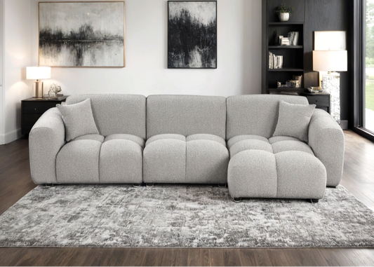 Bella Grey Boucle Sectional