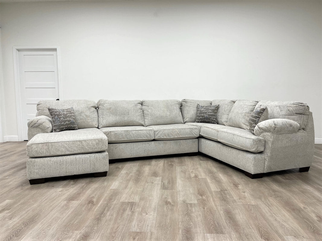 Light Grey Oversized Fabric Sectional