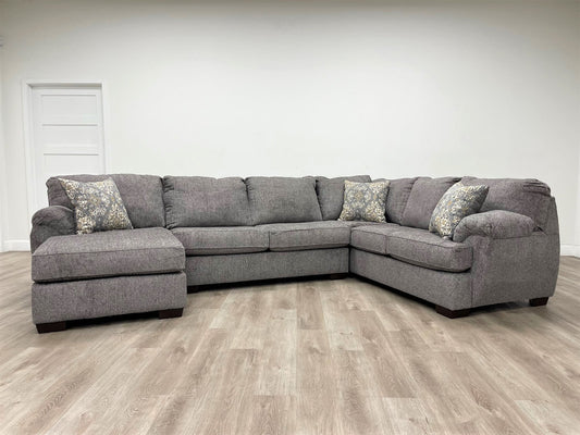 Brentwood Grey Linen Oversized Sectional