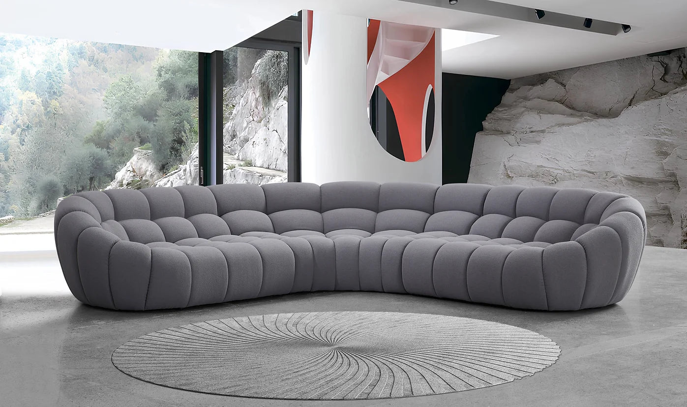 MI-2126B Bubbles Grey Boucle Sectional