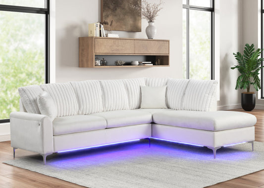 Candy LED Beige Reversible Sectional