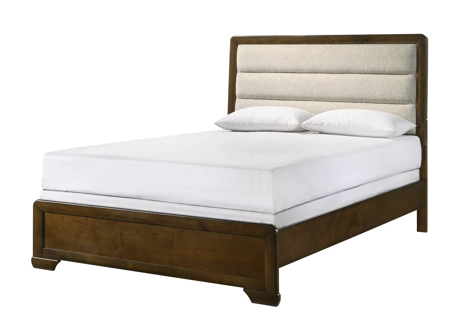 coffield brown upholstered panel bedroom