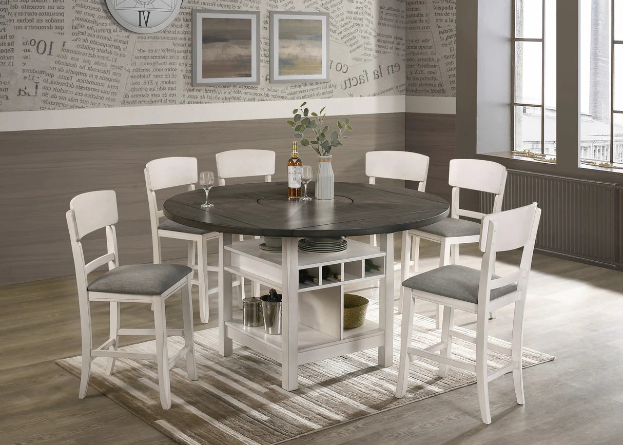 5pcs Conner Grey Counter Height Dining Set