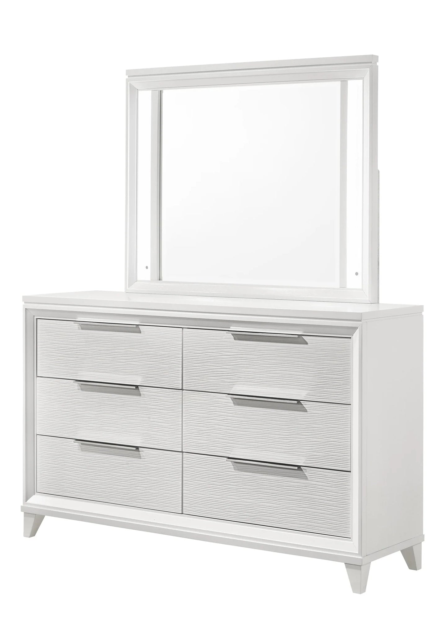 5pcs Cressida White LED Bedroom Set