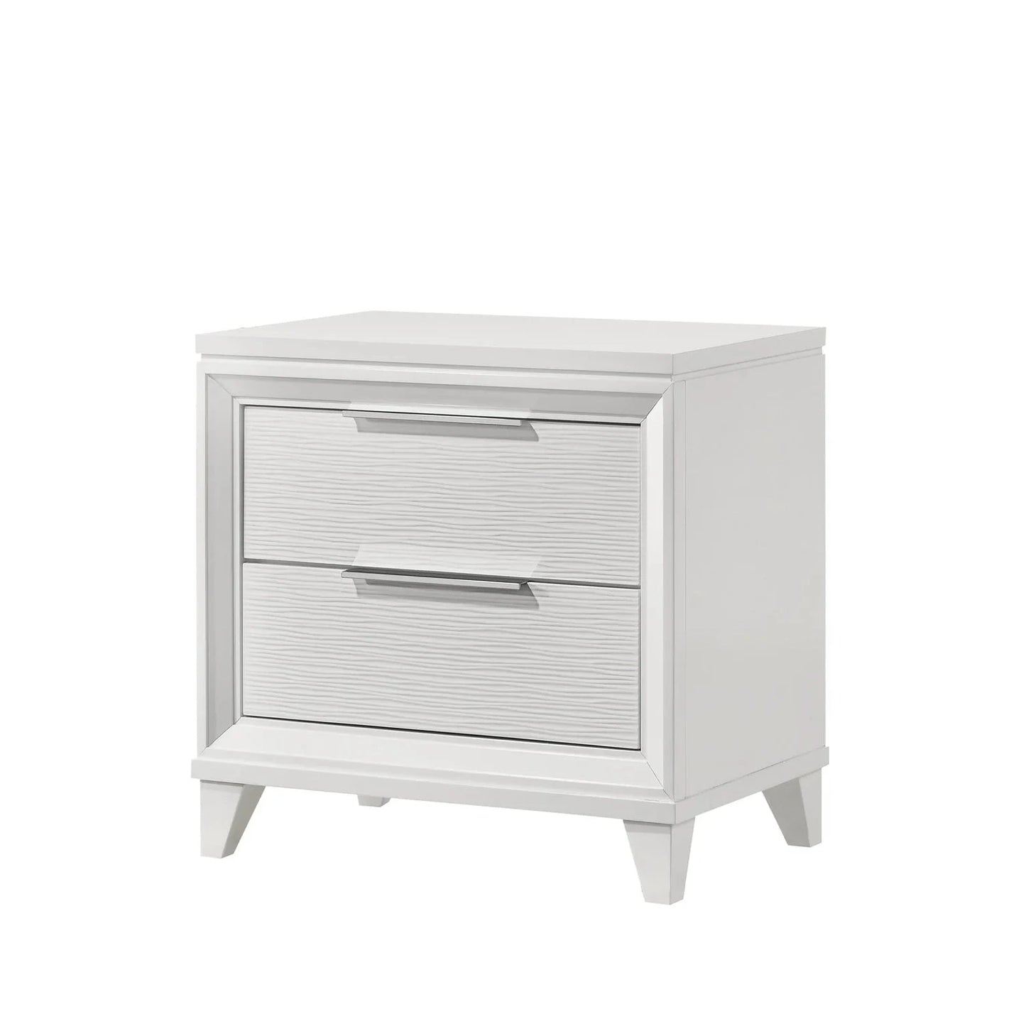 5pcs Cressida White LED Bedroom Set