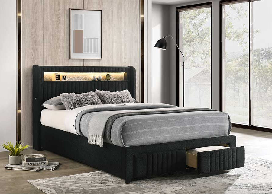 Cupid Black Platform Bed