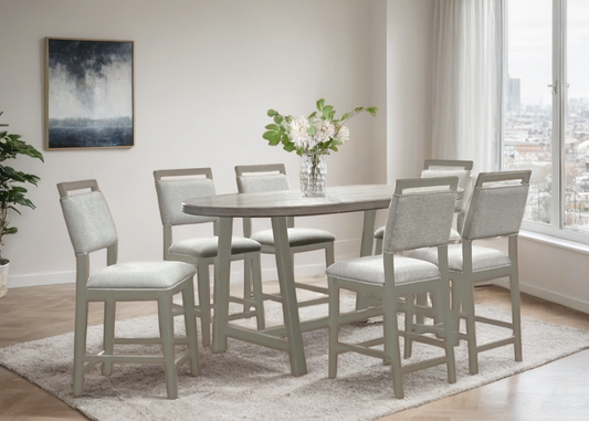 7pcs D2500 Counter Height Table Dining Set