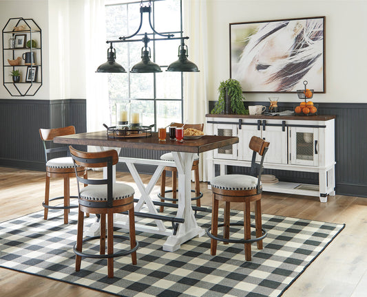 5pcs D546-424 Brown Dining Set