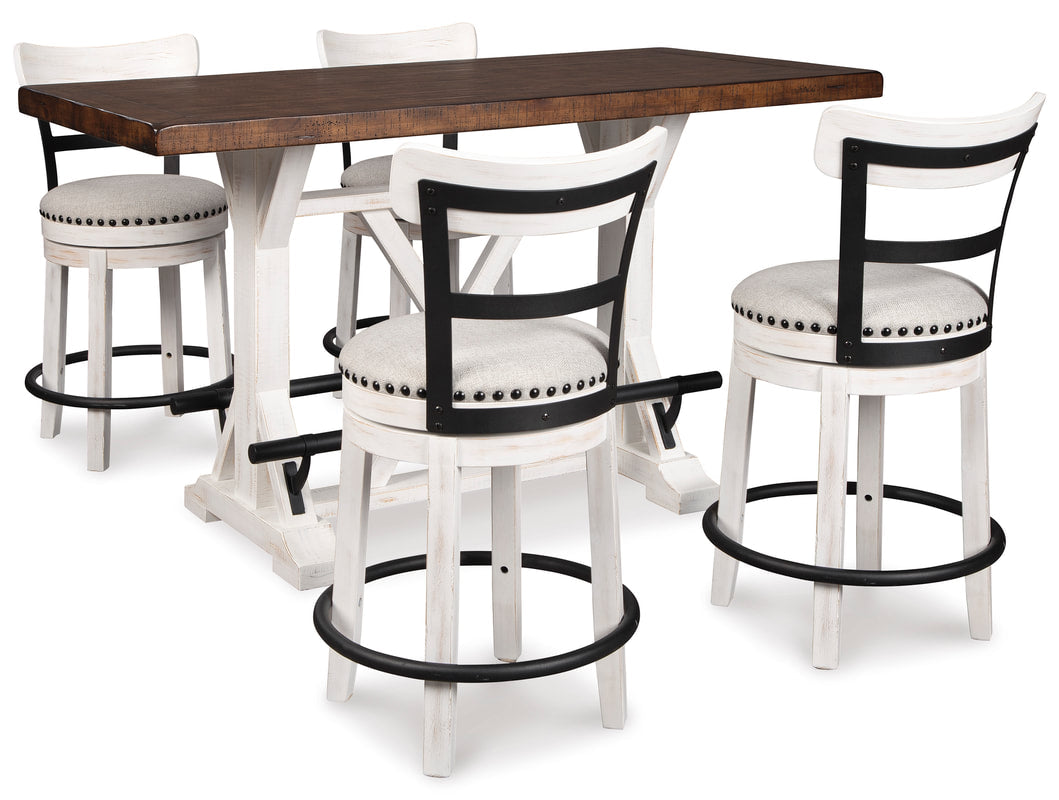 5pcs D546-424 White Dining Set