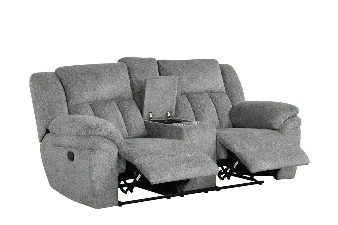 3pcs Dallas Gray Reclining Sofa Set