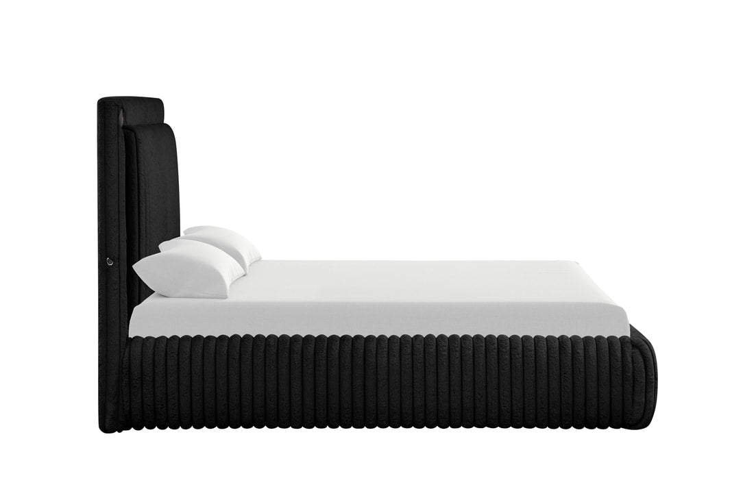 Diana Black Fabric Platform Bed Frame