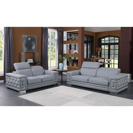 MI-1250 Favo (LT. Blue) - Sofa & Loveseat