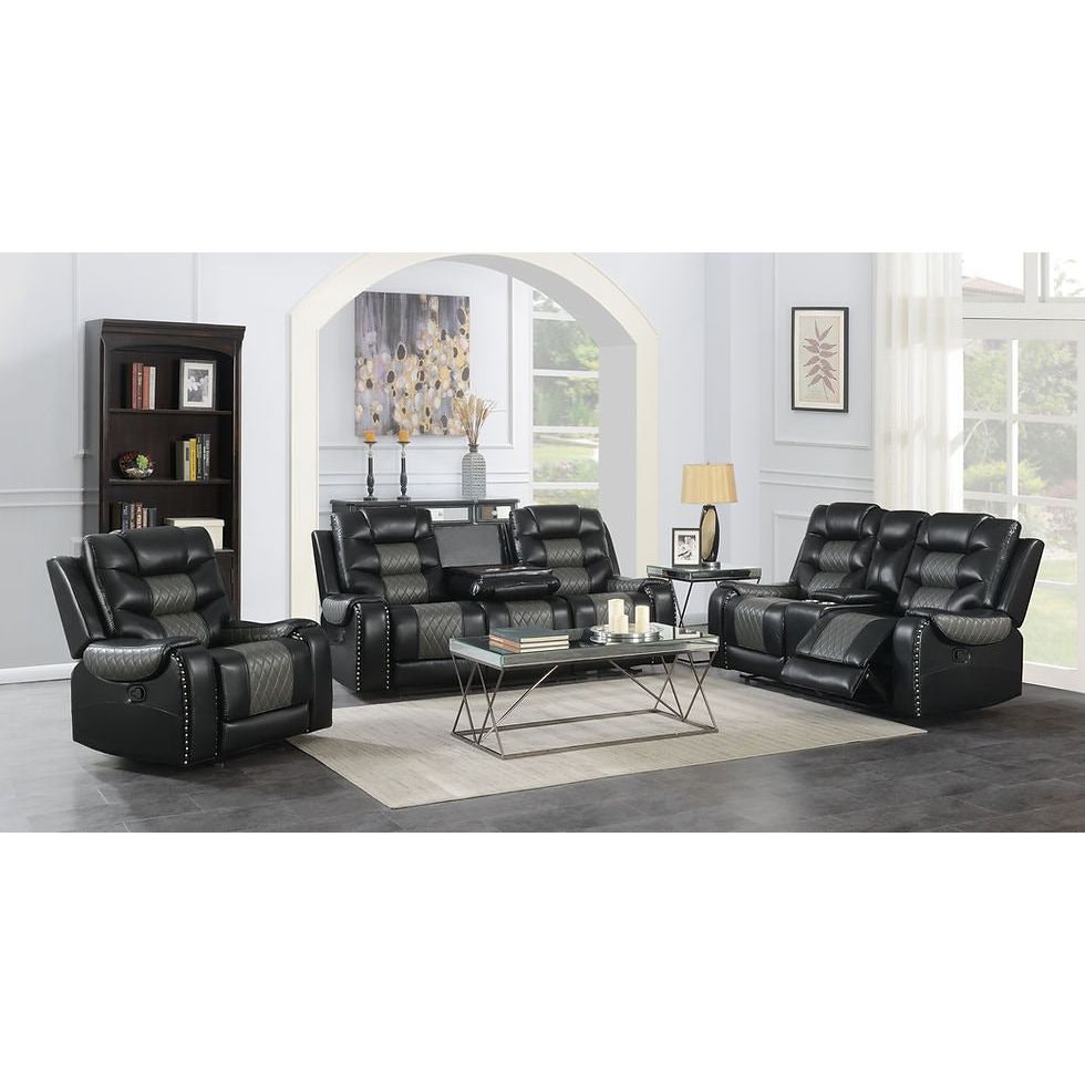 S1988 Phoenix II Black - 3pcs Reclining Set
