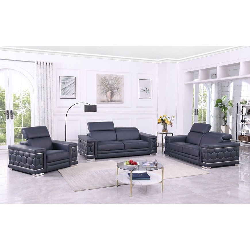 MI-1250 Favo (DK. Navy) - Sofa & Loveseat