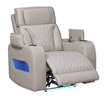3pcs Dubai Sand Leather Power Reclining Sofa Set