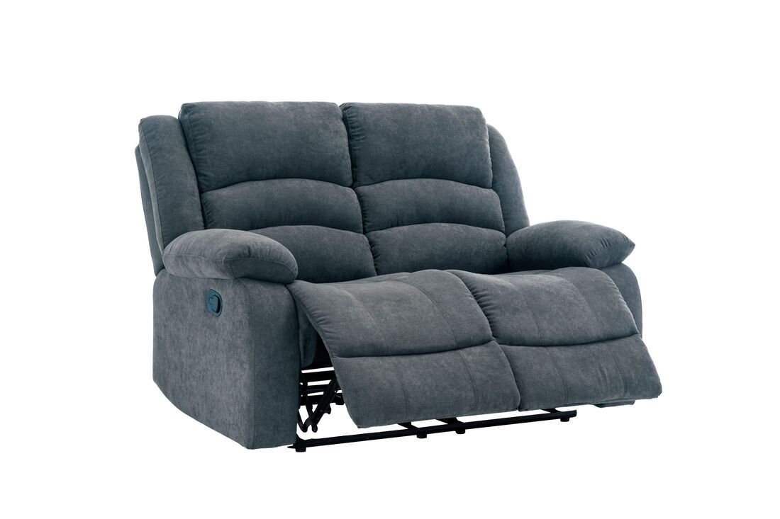 3pcs Dynamo Charcoal Fabric Sofa Reclining Set