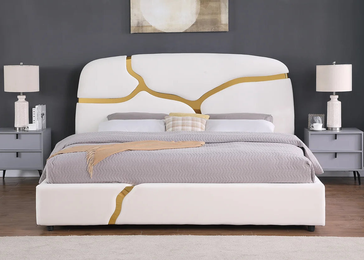 B838 Milan White Bed Frame