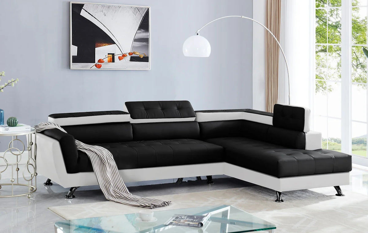 Izzi Two-Tone PU Sectional
