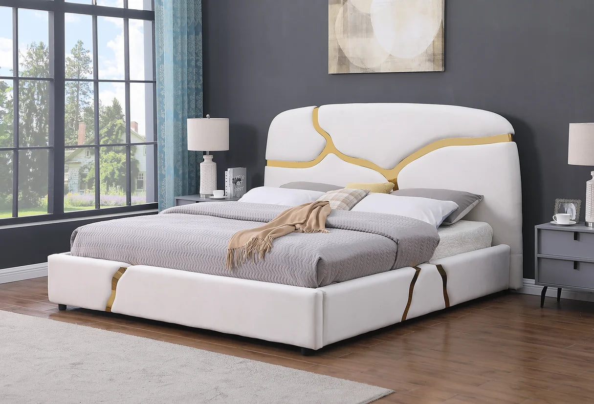 B838 Milan White Bed Frame