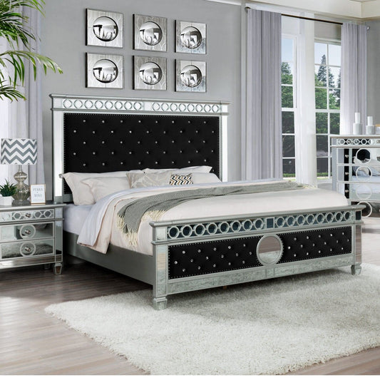 B1852 Bella (Black Velvet) - Queen Bed