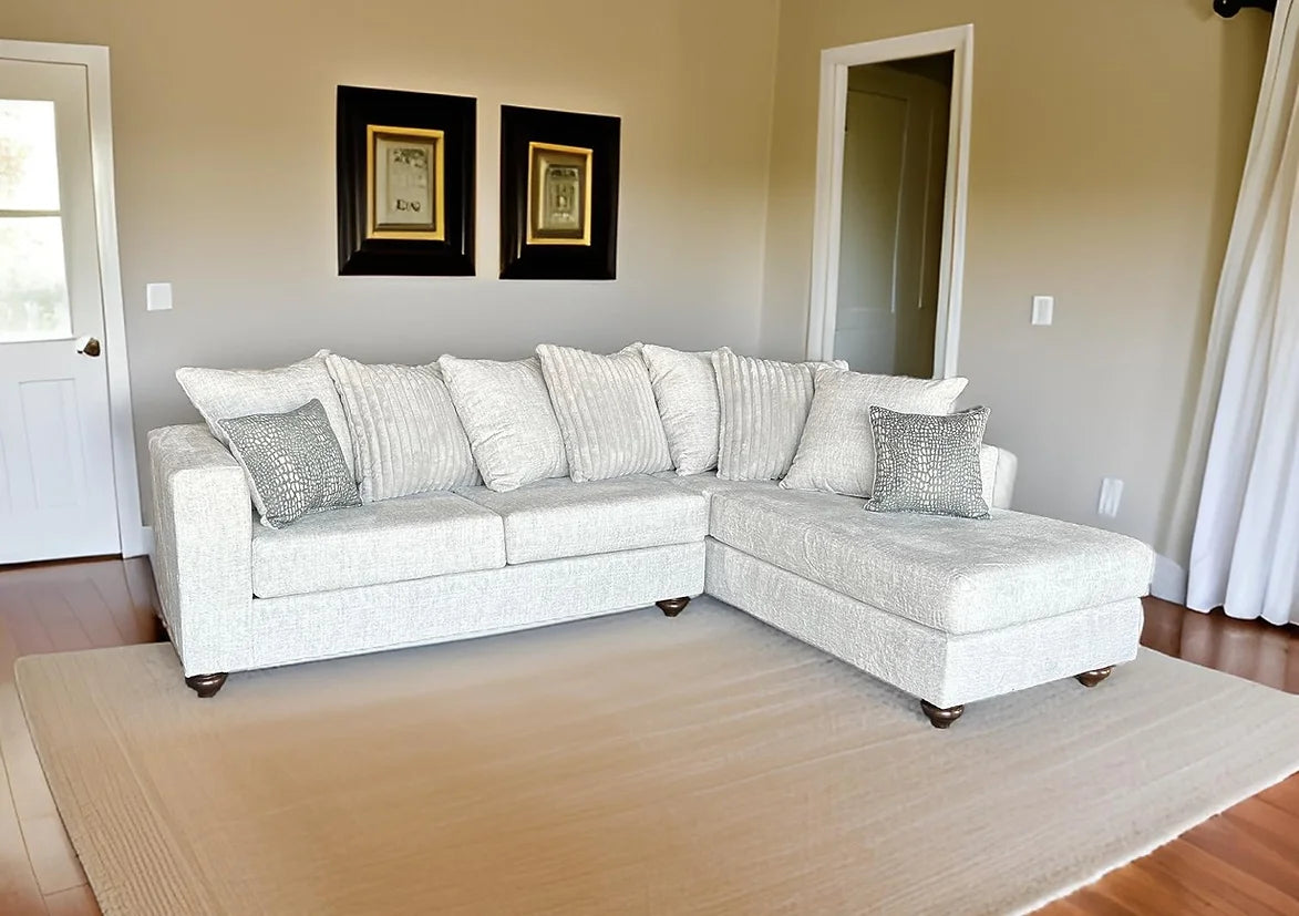 S310 Rivera Oyster Fabric Sectional