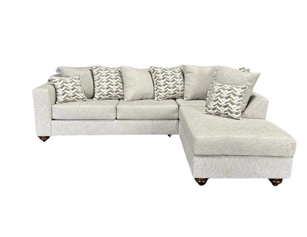 S325 Decora Light Grey Fabric Sectional