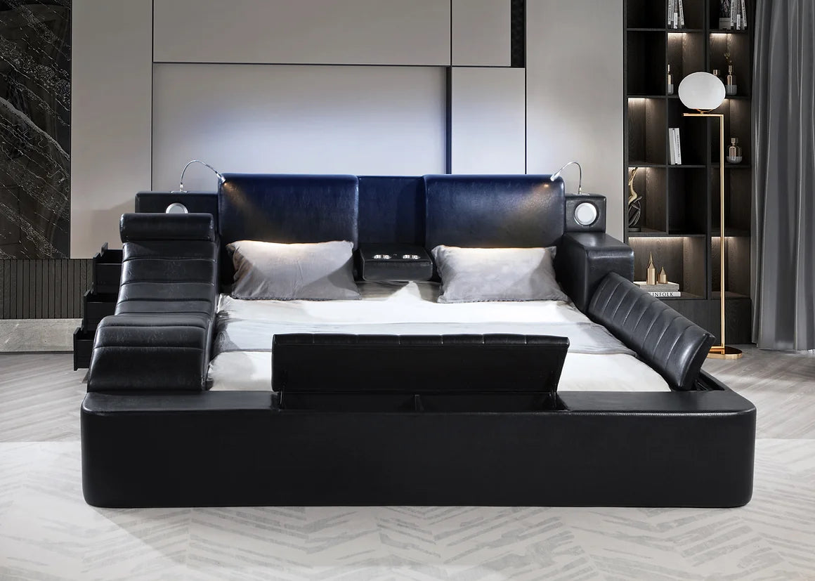 Apollo Black Storage Platform Bed Frame