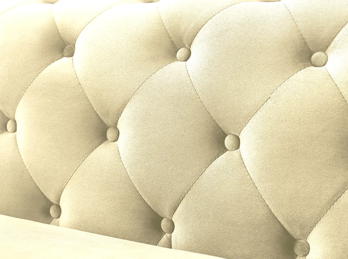 Zia Cream Velvet Reversible Sectional