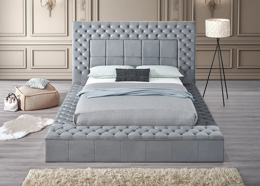 Emerald Grey Storage Bed Frame