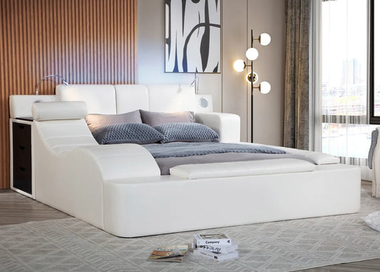 Apollo White Storage Platform Bed Frame