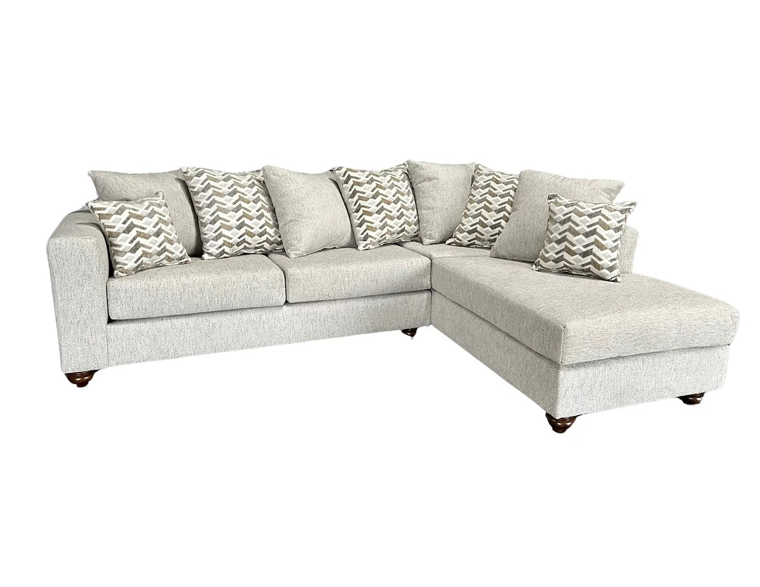 S325 Decora Light Grey Fabric Sectional