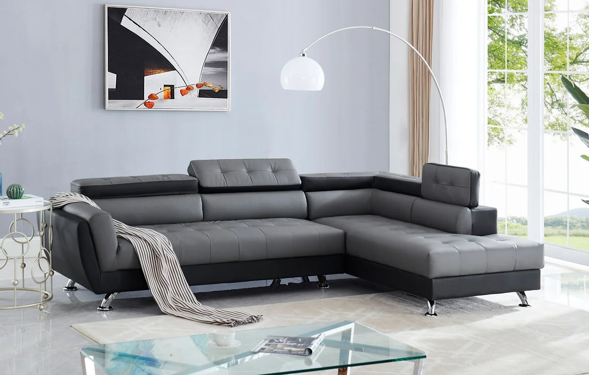 Izzi Two-Tone PU Sectional