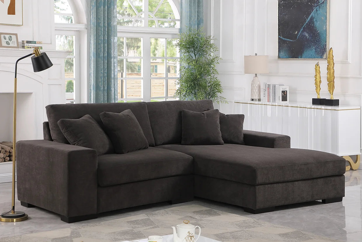 S859 2pcs Comfy Grey Sectional