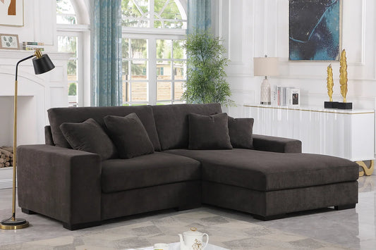 S859 2pcs Comfy Grey Sectional