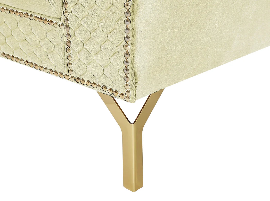 Zia Cream Velvet Reversible Sectional