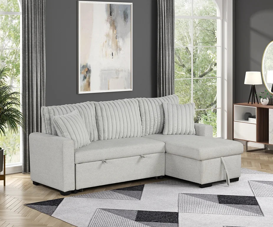 S8670 Nori Grey Sectional with Pullout Bed