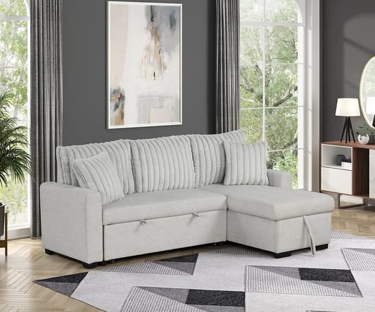 S8670 Nori Grey Sectional with Pullout Bed