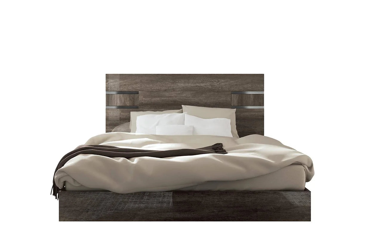 5pcs Medea Vintage Oak Finish Italian Bedroom Set