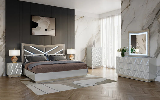 5pcs B91 Vera Grey Finish Bedroom Set